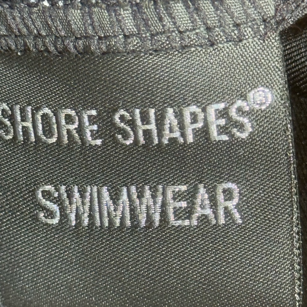 SHORE SHAPES Black and Cream One Piece Swim Dress Animal Print Size 10 - Picture 4 of 6